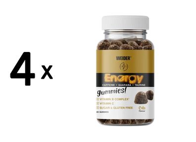 4 x Weider Energy Gummies (80) Cola