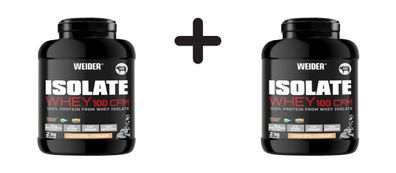 2 x Weider Isolate Whey 100 CFM (2000g) Cookies and Cream