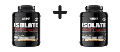 2 x Weider Isolate Whey 100 CFM (2000g) Vanilla Cream