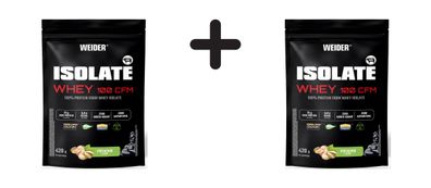 2 x Weider Isolate Whey 100 CFM (420g) Pistachio
