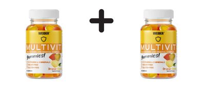 2 x Weider Multivit Gummies (80) Orange and Lemon