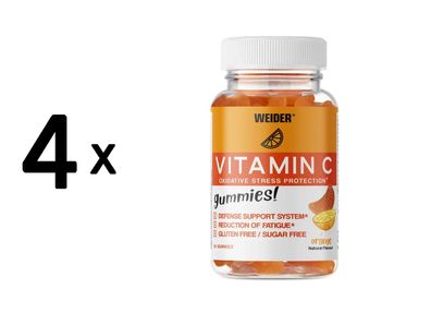 4 x Weider Vitamin C Gummies (84) Orange