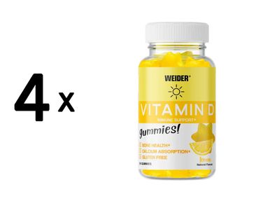 4 x Weider Vitamin D Gummies (50) Lemon