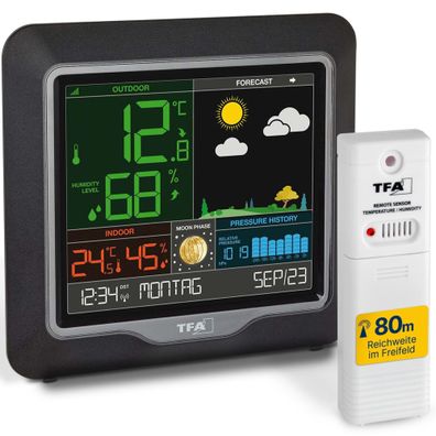 TFA Dostmann Season Funk-Wetterstation mit Mondphase und Funkuhr