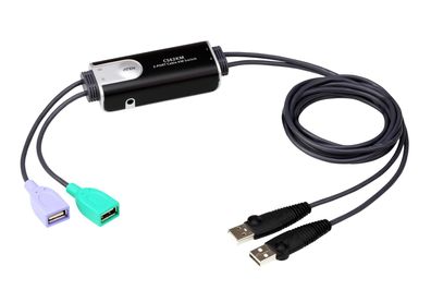 ATEN CS62KM 2-Port grenzenloser KM Switch USB schwarz