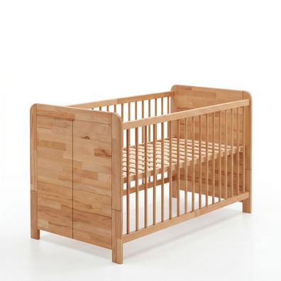 Babybett Rahmen Kernbuche massiv Sprossen Buche Dekor #4547