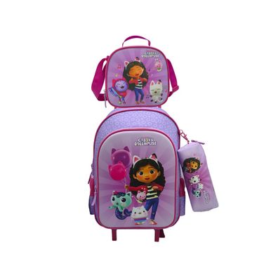 Gabby Schulset 3 tlg Trolley Rucksack Etui Lunchbag Schule 43 cm