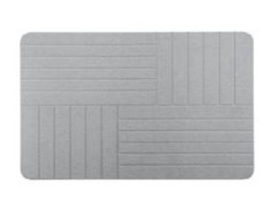 Badematte aus Diatomit, 60 x 39 cm - Schnelltrocknend & Rutschfest Grau