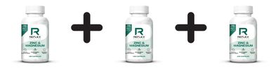 3 x Reflex Nutrition Zinc & Magnesium - 100 caps