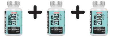 3 x Nutrend Mineral Zinc 100% Chelate - 100 vcaps