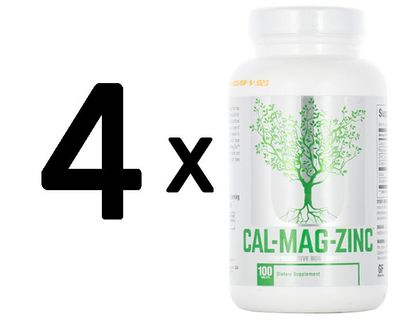 4 x Universal Nutrition Cal Mag Zinc - 100 tabs