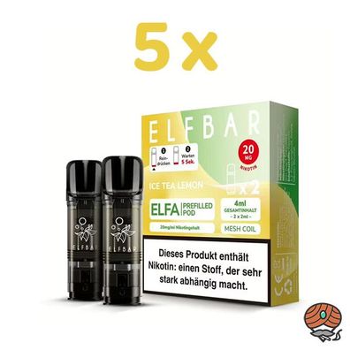 ELFBAR ELFA POD Ice Tea Lemon 20mg/ml Nikotin 5x 2 Pods