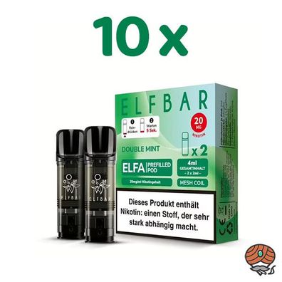 ELFBAR ELFA POD Double Mint 20mg/ml Nikotin 10x 2 Pods