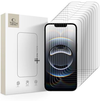 Tech-Protect Gehärtetes Glas Set (10er Pack) Kompatibel mit iPhone 13 und 17e