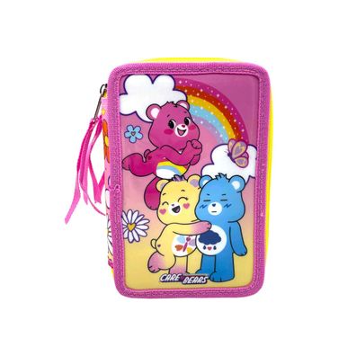 Care Bears Federmäppchen gefüllt 3 Fächer Schreibwaren Set Schule Zuhause