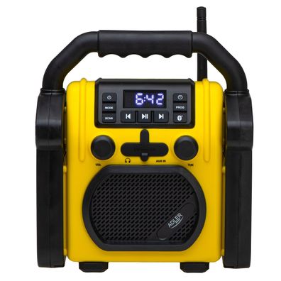 Adler AD 1911 Baustellenradio mit Bluetooth 5.1 und IPX54-Schutz