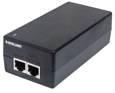 Intellinet Gigabit Ultra PoE-Injektor, 1 x 60 Watt-Port, 802.3at/af-konform, Kunststo