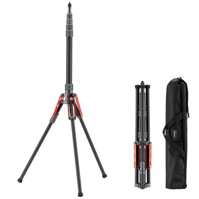 Walimex pro Carbon Lampenstativ C-200 2m Lichtstativ Blitzstativ Dreibeinstativ