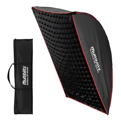 Multiblitz Softbox SF-60x90 Bowens Diffusor Grid Foto Soft Box Studiolicht