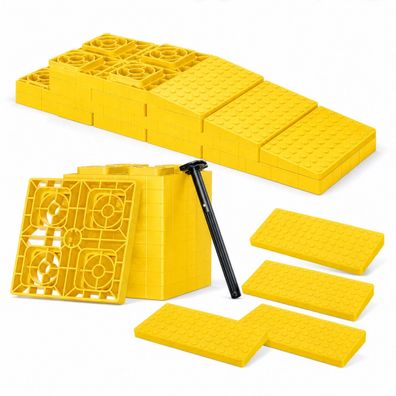 Wiltec RV Leveling & Stützplatten Komplettset Unterlegplatten Abstützplatten