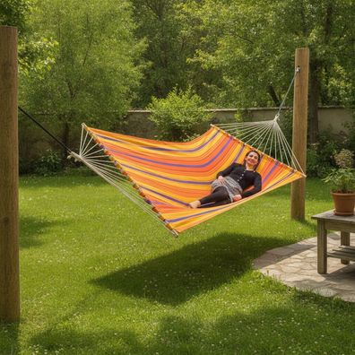 Outdoor Hängematte Hängeliege COLOUR XXL 200kg Tragkraft - 2,10x1,45m