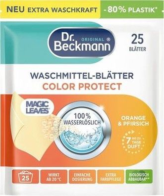 Dr. Beckmann Waschmittel-Blätter Color Protect Orange & Pfirsich | 25 Blätter