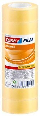 tesa tesafilm standard - Multifunktions-Klebeband - 33 m x 19 mm - 8er Pack