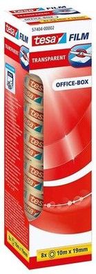 tesa tesafilm transparent - Transparentes Klebeband - 10 m x 19 mm - 8er Pack