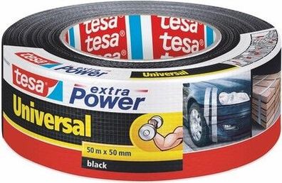 Tesa extra Power Universal Gewebeband - Gewebeverstärktes Ductape 50 m x 50 mm