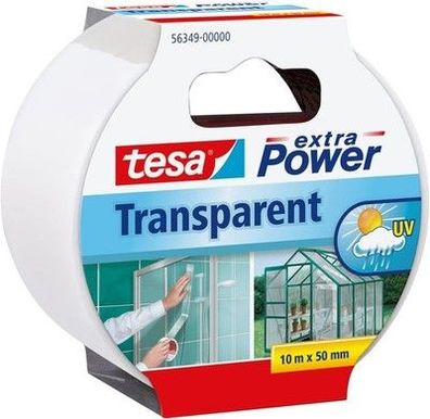 Tesa extra Power Reparaturband transparent, selbstklebend, 10 m x 50 mm, Büro