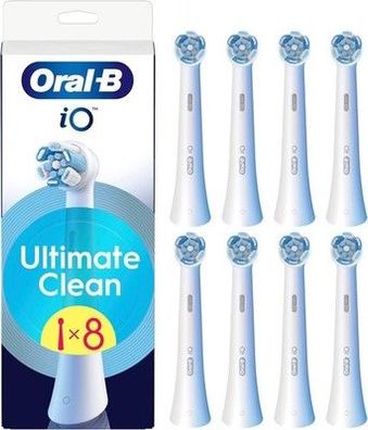 Oral-B iO Ultimative Reinigung, Original Aufsteckbürsten für Oral-B iO, 8 Stück