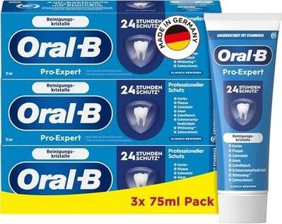 Oral-B Pro-Expert, Zahncreme/Zahnpasta, Stannous Fluorid, Minze & Zimt, 3x75ml