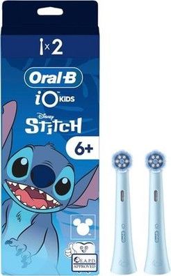 Oral-B iO Aufsteckbürsten Kids 6+ Disney Stitch, Blau, 2 Stk Zahnbürstenaufsatz