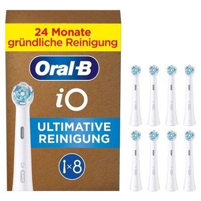 Oral-B iO Ultimative Reinigung Aufsteckbürsten Original Zahnbürstenaufsatz 8 Stk