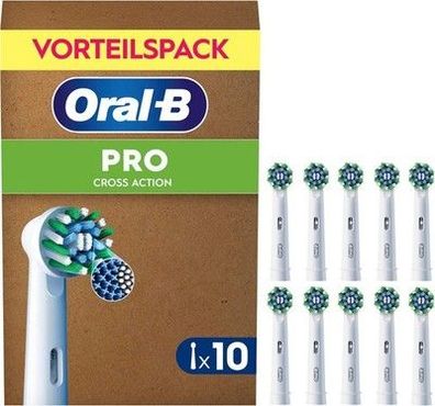 Oral-B Pro Aufsteckbürsten Cross Action, Weiß, 10 Stück - Zahnbürstenaufsatz
