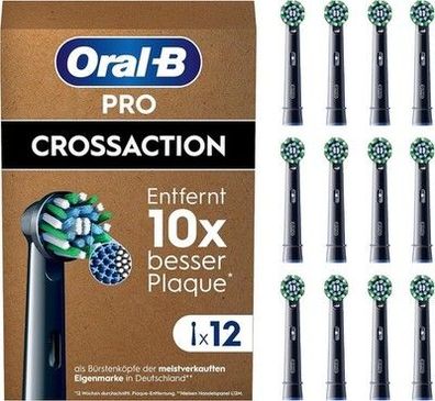 Oral-B Pro CrossAction Aufsteckbürsten — Original Zahnbürstenaufsatz, 12 Stück