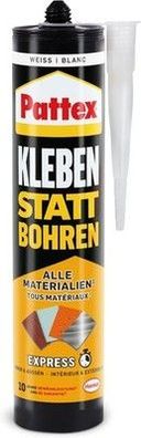 Pattex Kleben statt Bohren Express, Montagekleber & Baukleber, 390 g Kartusche