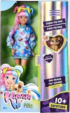 Simba 105953974 - Kawaii Hi Ankleidepuppe Mia (26 cm) - bewegliche Modepuppe