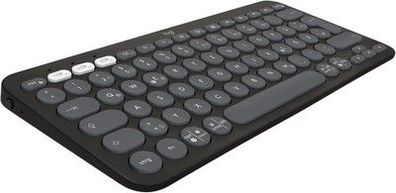 Logitech Pebble Keys 2 K380s, kabellose Multi-Device Bluetooth-Tastatur, Graphit