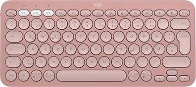 Logitech Pebble Keys 2 K380s, kabellose Multi-Device Bluetooth-Tastatur, in Rosa