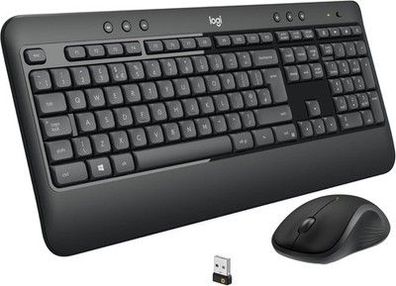 Logitech MK540 Advanced Kombi Kabellose Tastatur & Maus, QWERTZ-Tastatur schwarz