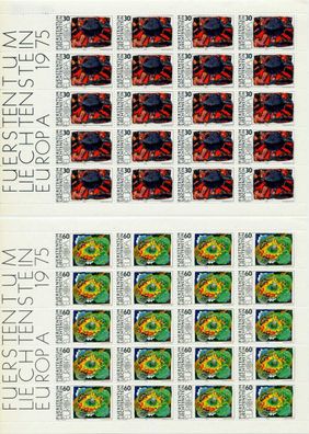 Liechtenstein BLOCK Kleinbogen Nr 623KB-624KB ungebraucht S54534E