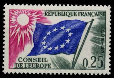 Frankreich Dienstmarken Europarat Nr 8 postfrisch X88E3A2