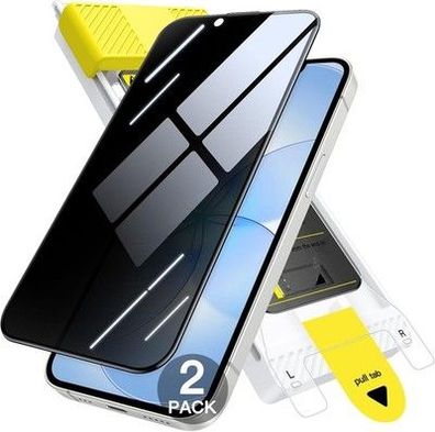JETech Unendlich Sichtschutz für iPhone 17e (2026) / iPhone 16e, 9H+ 3D, 2 Stk