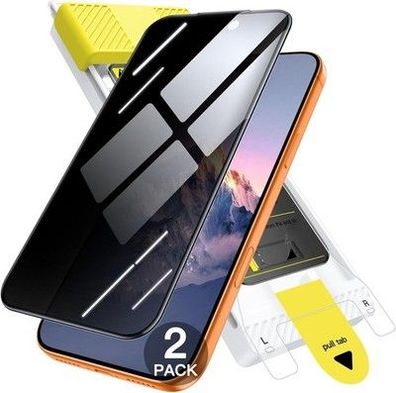 JETech Infinity Sichtschutz für iPhone 17 Pro Max, 9H+ 3D Vollabdeckung Anti-Spy