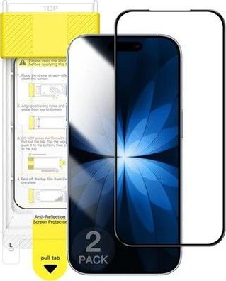 JETech Schutzfolie für iPhone 17 Vollabdeckung, AR Antireflex-Beschichtung 2 Stk