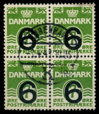 Dänemark Nr 253 zentrisch gestempelt Viererblock X90E106