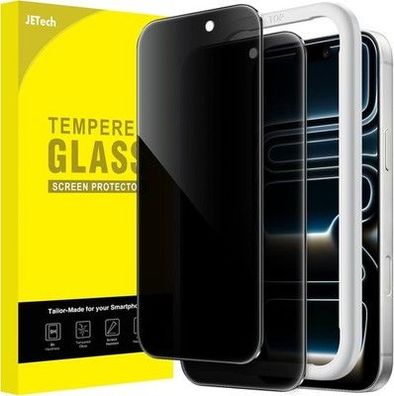 JETech Sichtschutz für iPhone 17 Pro 6,3 Zoll, Anti-Spy Gehärtete Glas, 2 Stk