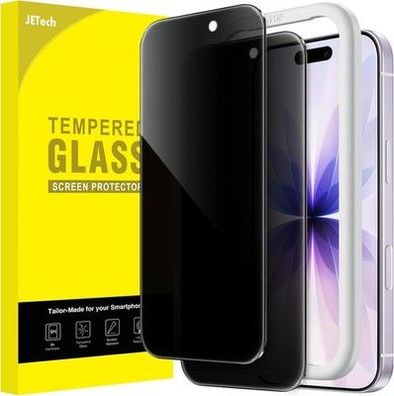 JETech Sichtschutz für iPhone 17 6,3 Zoll, Anti-Spy Gehärtete Glas Schutzfolie