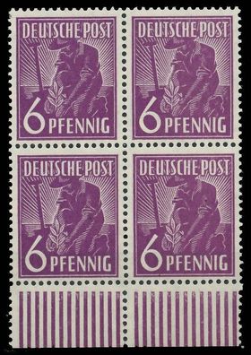 Kontrollrat Arbeiter Nr 944a postfrisch Viererblock URA X81B1B2